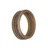 750er Weißgold/Gelbgold/Rosegold Tri-color Memoryring Set