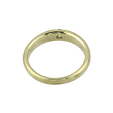 02-585er Gelbgoldring mattiert mit einem ca. 0,16 ct. Brillant, Vorsteckring / Verlobungsring