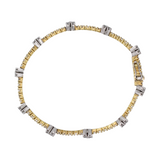 02_IHRSCHMUCK_Artikel_127_Allianz Armband-zeitloses Armband 750er Weißgold/Gelbgold mit Brillanten