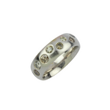 012_04_750er Weißgoldbandring mit schillernden, nuancierten Brillanten ca 1,5 ct. Besetzt