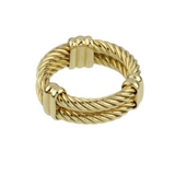 Modischer Markenring in Kordelform von CHARRIOL in 750er Gelbgold