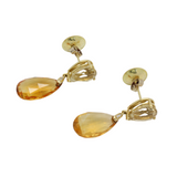 Ohrhänger mit Palmeira Citrin, gold Citrin und Brillanten in 750er Gelbgold