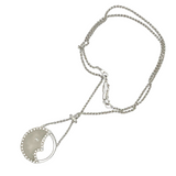 IhrSchmuck_WEMPE Markenschmuck Highlight, Mondanhänger mit Kette in 750er Weißgold, Besatz Bergkristall mit Brillanten