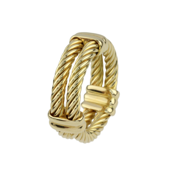 IhrSchmuck-Modisch-Markenring-Kordelform-CHARRIOL-750er Gelbgold