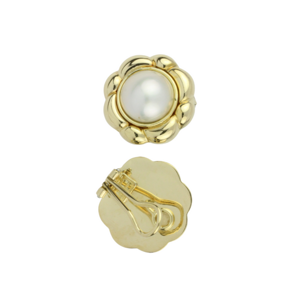 Ohrschmuck aus 750er Gelbgold mit Marbelperlen – PIERO MILANO Markenschmuck