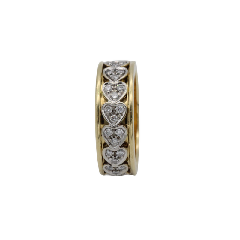 Wunderschöner Wempe Drehring/Memoryring in Weiß- und Gelbgold mit Brillanten